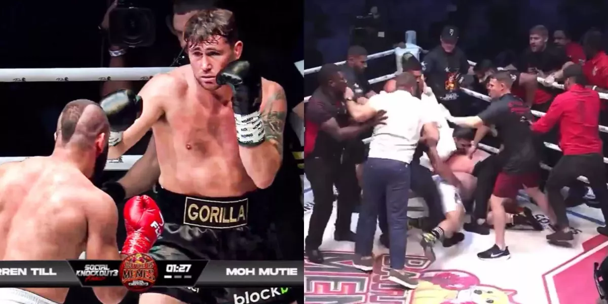 VIDEO: Darren Till zvítězil v boxu, pak ale vypukla hromadná rvačka